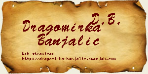 Dragomirka Banjalić vizit kartica